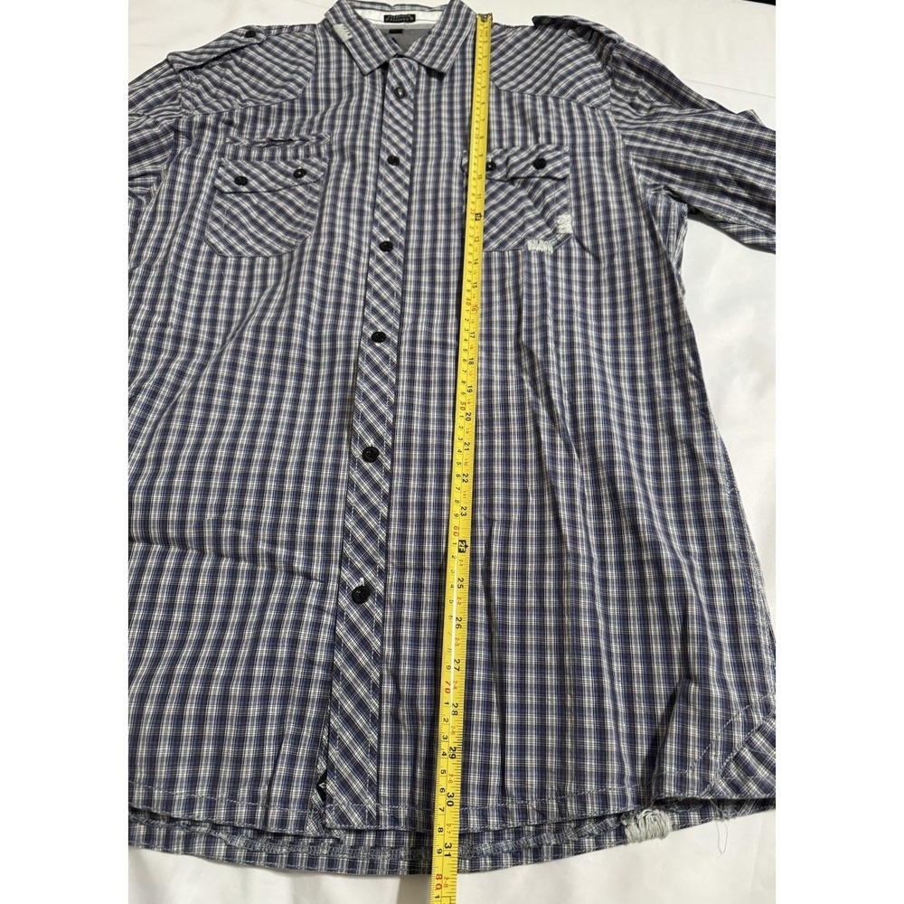 Roar Mens Rockabilly Shirt L Embroidered Button Up Grunge Alternative - Picture 10 of 10
